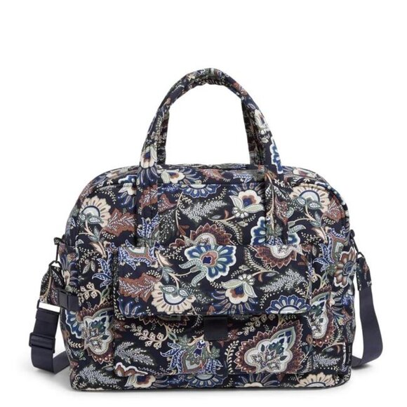 NWT Vera Bradley Utility Travel Bag, Java Navy Camo - Picture 1 of 9
